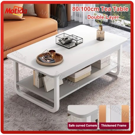 Nordic Tea table Coffee Table Center Table Living Room small apartment rental house storage table Double Layer