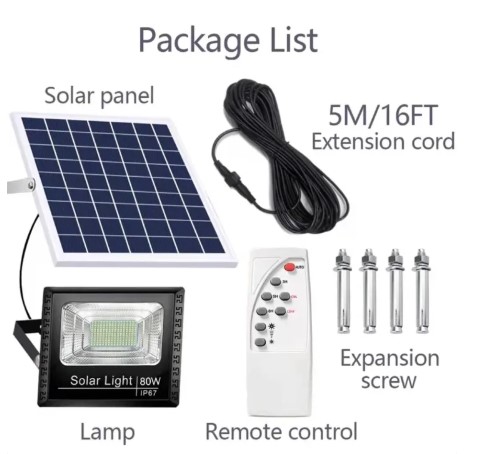 Arkady 1000W Waterproof Solar LED Street Light with Remote