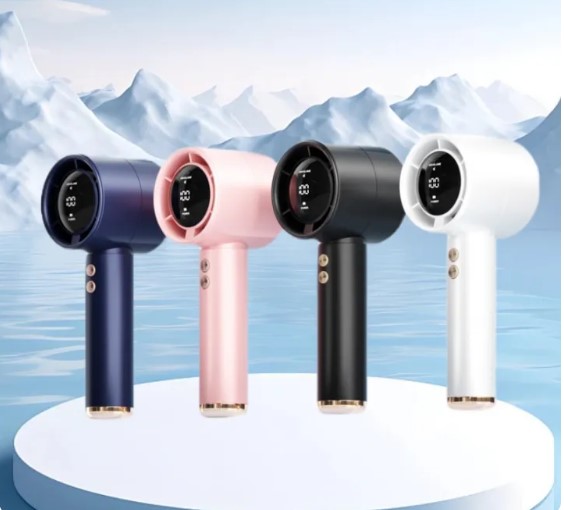 Mini Fan USB Rechargeable Handheld Portable Fan 100 Speed Adjustment led Display battery level turbo Fan