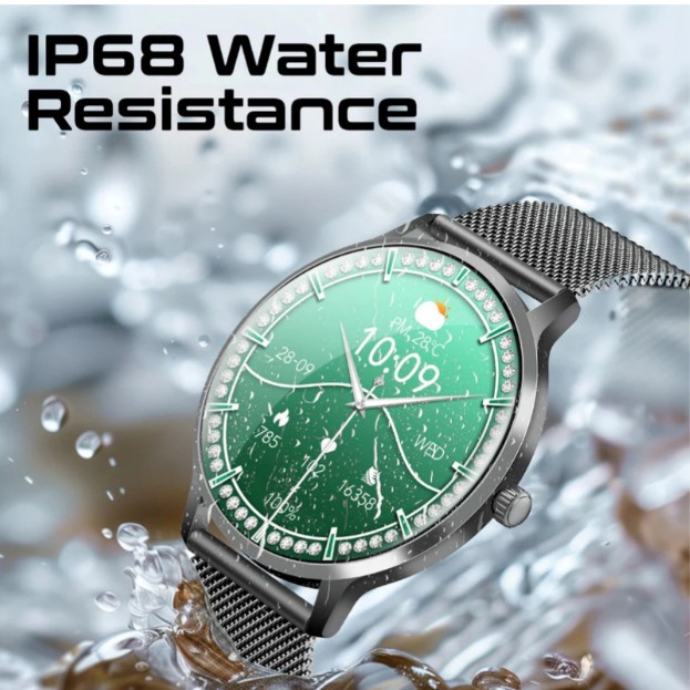 1.32" Curved AMOLED Screen Fitness Tracker Smartwatch w/ BT Calling