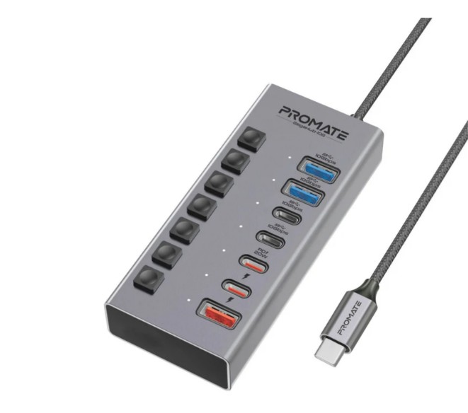 7-in-1 High Speed Multi-Ports 10Gbps Data & Charging Hub