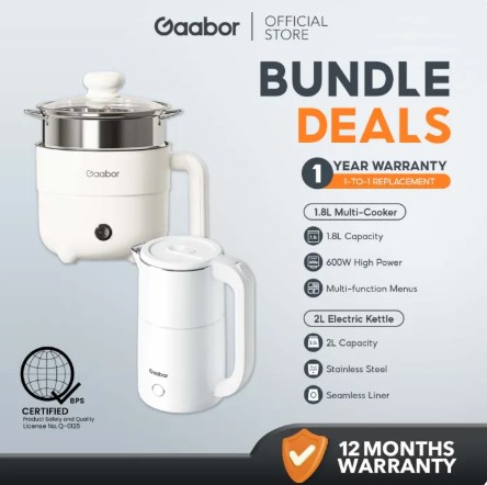 [Buy 1 Take 1] Gaabor Mini Rice Cooker & Multi-Cooker Set