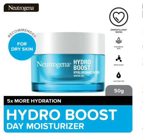 Neutrogena Hydro Boost Water Gel 50g - Lightweight Face Moisturizer with Hyaluronic Acid for All Skin Types